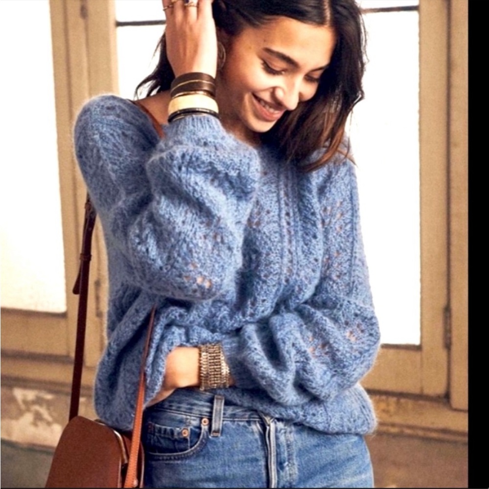 Sezane Isaac Jumper Blue Sz XS